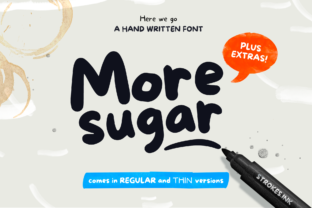 More Sugar: A Playful Handwritten Font for Digital Branding