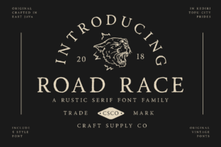 Road Race Family: A Rustic Serif That Anchors Editorial Calm