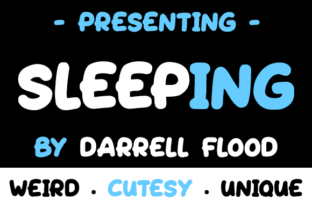 Sleeping Font: A Playful Script Handwritten Typeface for Whimsical Branding