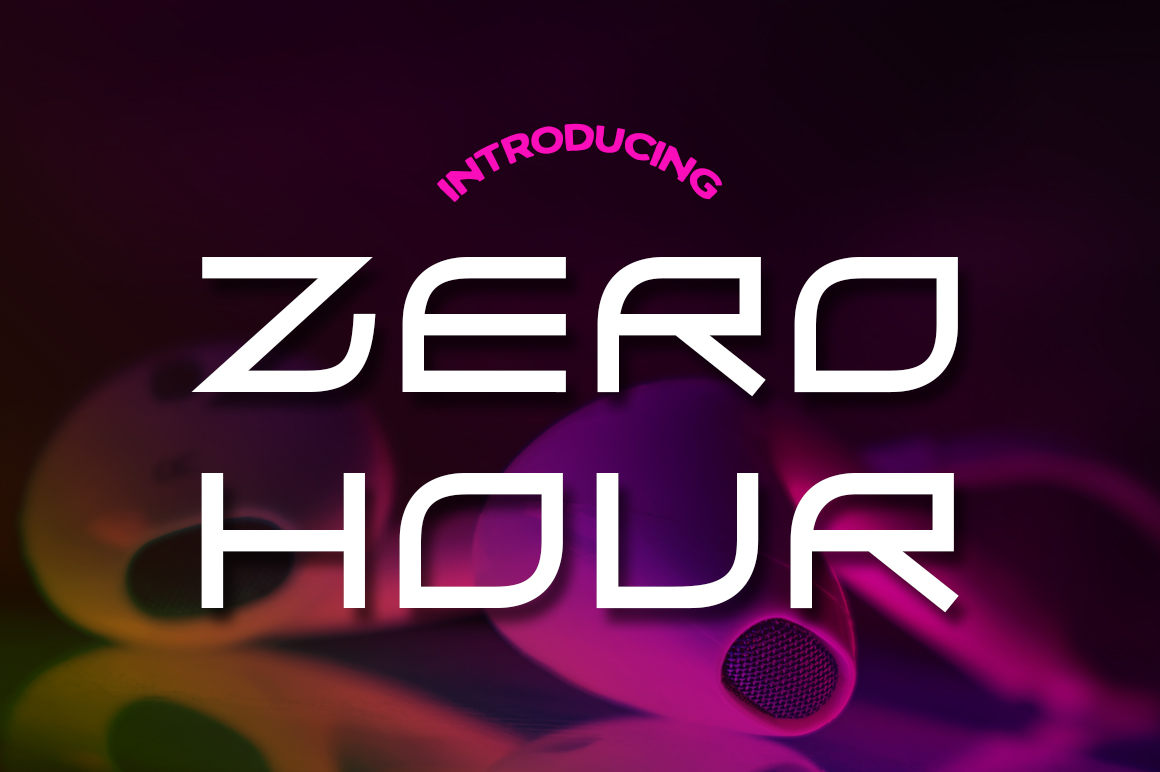Zero Hour Font: A 90s Techno Typeface for Bold Brand Moments
